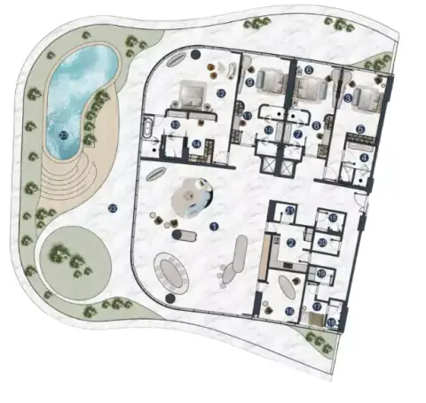 Floor plan, 4 Bed