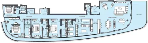 Floor plan, 4 Bed
