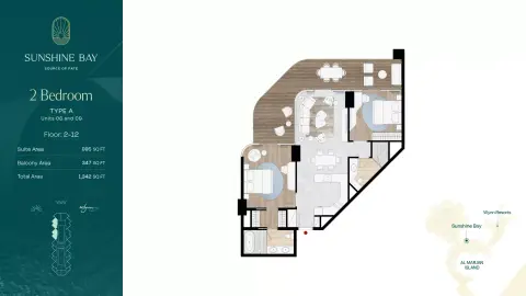 Floor plan, 2 Bed