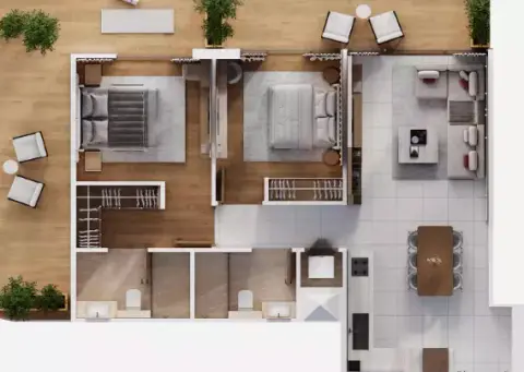 Floor plan, 2 Bed