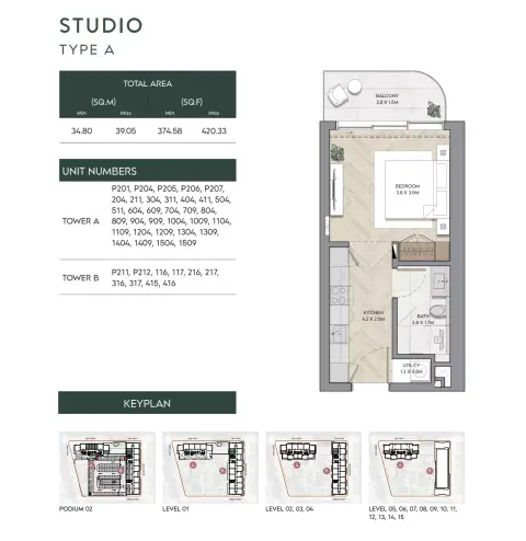 Floor plan, Studio