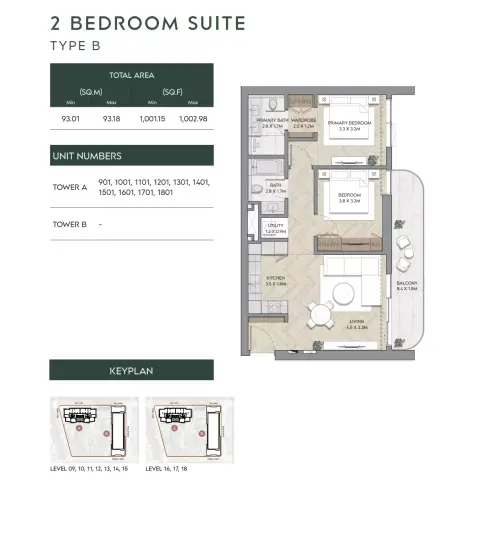 Floor plan, 2 Bed