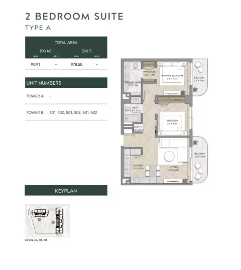 Floor plan, 2 Bed