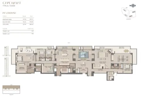 Floor plan, 3 Bed