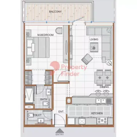Floor plan, 1 Bed