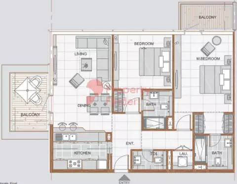 Floor plan, 2 Bed