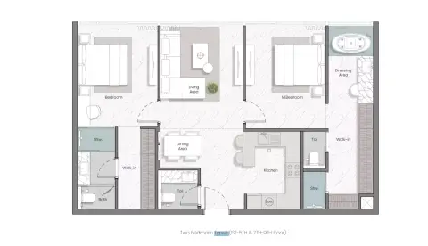 Floor plan, 2 Bed