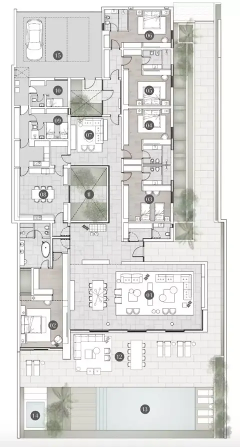 Floor plan, 5 Bed