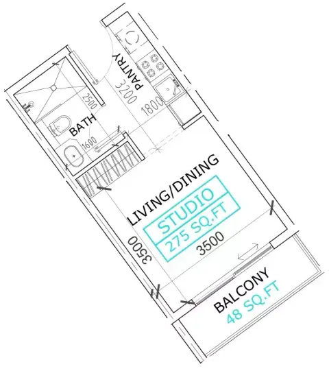 Floor plan, Studio