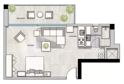 Floor plan, Studio