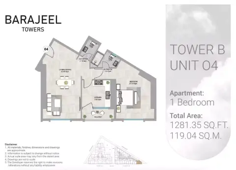 Floor plan, 2 Bed