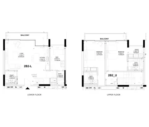 Floor plan, 2 Bed