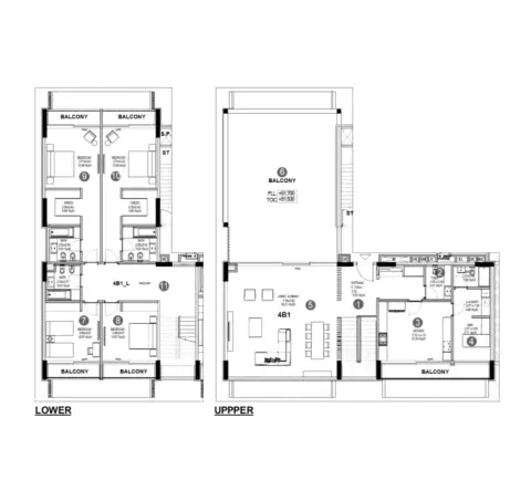 Floor plan, 4 Bed