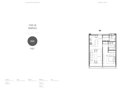 Floor plan, 1 Bed
