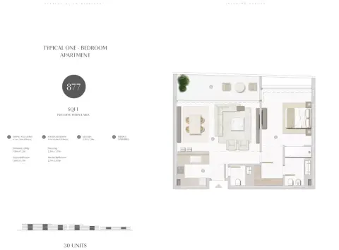 Floor plan, 1 Bed