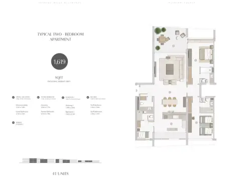 Floor plan, 2 Bed