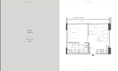 Floor plan, 1 Bed