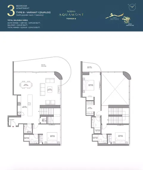 Floor plan, 3 Bed