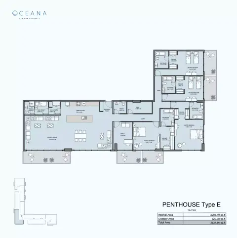 Floor plan, 4 Bed