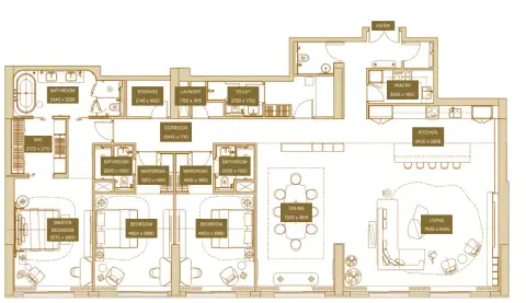 Floor plan, 3 Bed