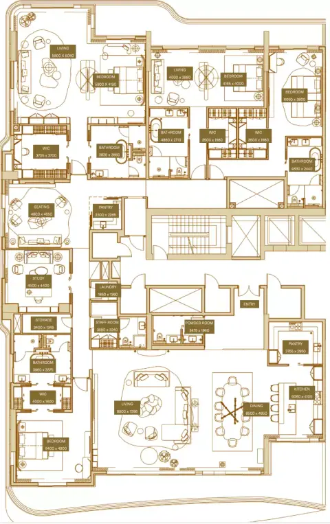 Floor plan, 4 Bed
