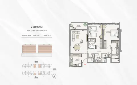 Floor plan, 2 Bed