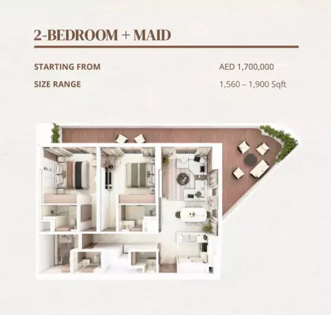 Floor plan, 2 Bed