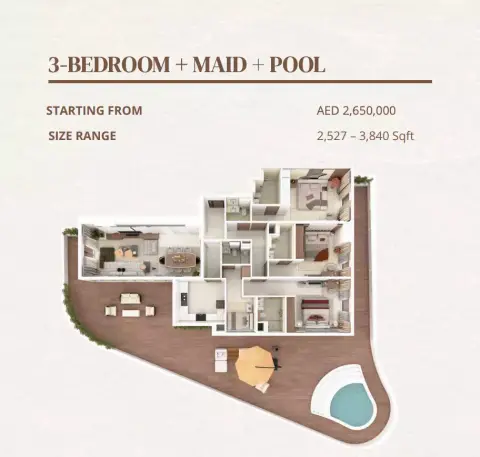 Floor plan, 3 Bed