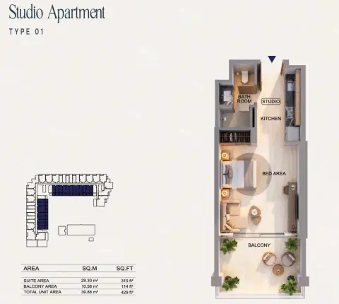Floor plan, Studio