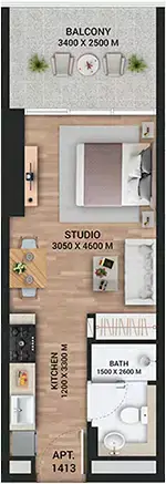 Floor plan, Studio