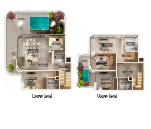 Villa del DIVOS floor plan, 4 Bed, 2,868–4,211 sq ft
