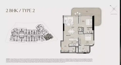Floor plan, 2 Bed