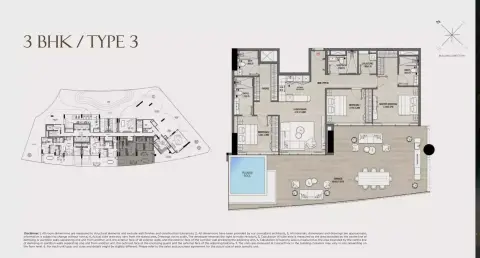Floor plan, 3 Bed