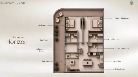 Floor plan, 2 Bed