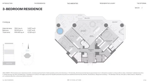 Floor plan, 3 Bed