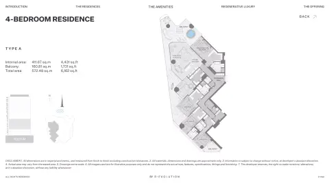 Floor plan, 4 Bed