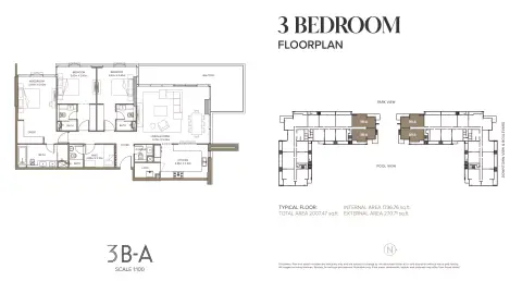 Floor plan, 3 Bed