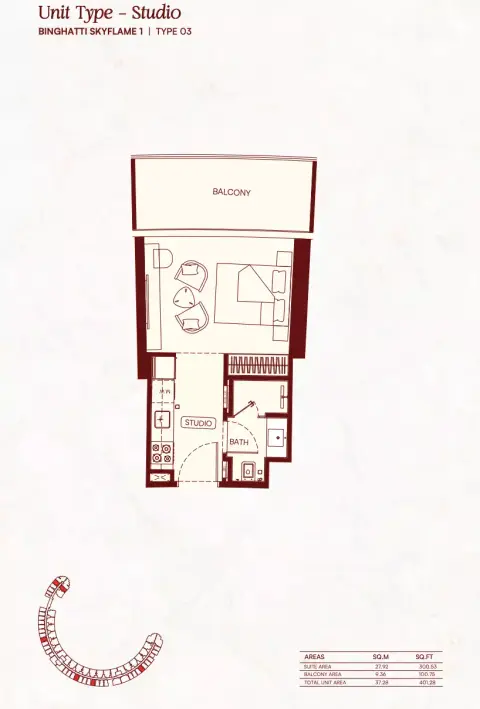 Floor plan, Studio