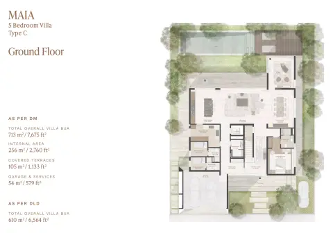 Floor plan, 5 Bed
