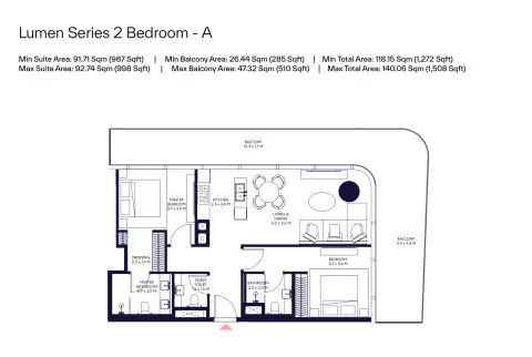 Floor plan, 2 Bed