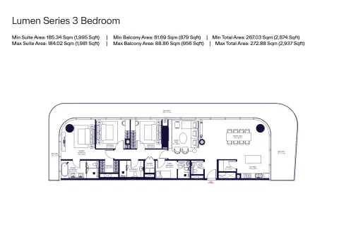 Floor plan, 3 Bed
