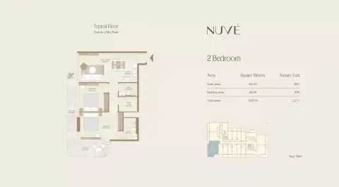 Floor plan, 2 Bed
