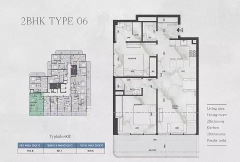 Floor plan, 2 Bed