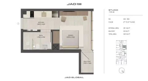Floor plan, Studio