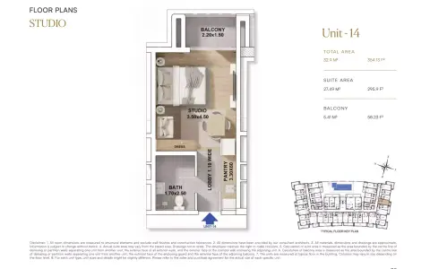 Floor plan, Studio
