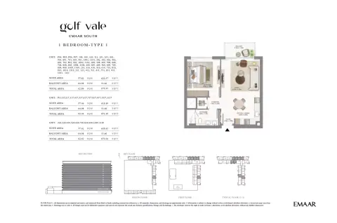 Floor plan, 1 Bed