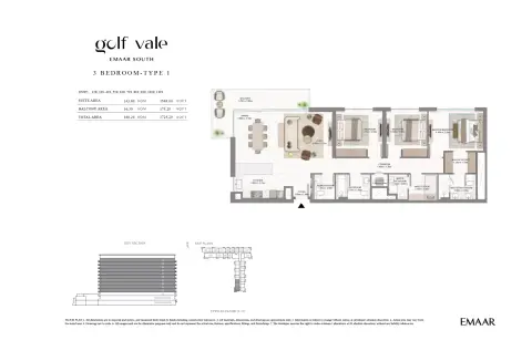 Floor plan, 3 Bed